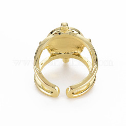 Ovale avec anneaux de manchette en alliage de placage de crémaillère à motif de serpent&nbsp;RJEW-Q163-023A-RS
