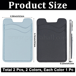 2 porte-carte d'identité autocollant en similicuir (2 couleurs)&nbsp;AJEW-CN0007-49