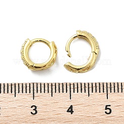 Pendientes de aro de latón con micro circonitas y cubic zirconia transparente&nbsp;EJEW-D311-077G