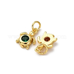 Pendenti in ottone con zirconi cubici&nbsp;ZIRC-I368-01G