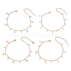 Chaînes de cheville à maillons en acier inoxydable 304&nbsp;AJEW-AN00699