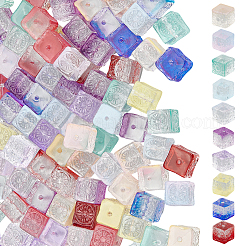 100pcs 10 Farben transparente Glasperlen&nbsp;GLAA-PA0001-51