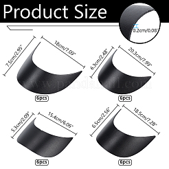 24 pieza de tablero de ala de sombrero de plástico de 4 estilos para gorra con visera&nbsp;AJEW-NB0006-26A