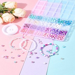 DIY-Kits zur Herstellung von Armbändern aus runden Perlen&nbsp;DIY-FS0008-80
