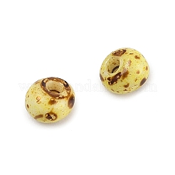 Perles de rocaille en verre picasso&nbsp;SEED-Q038-03F