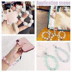 6 stücke 6 farben candy farbe blume perlen armband harz anhänger dekorationen&nbsp;HJEW-WR0001-05