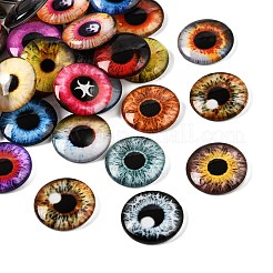 Cabochons en verre transparent imprimé&nbsp;GL-CBAA22A-12