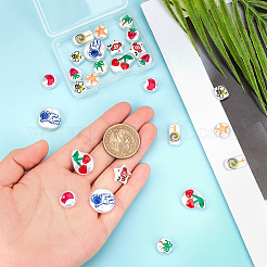 27pcs 9 Stil 3d gedruckte ABS-Kunststoffimitation Perlenperlen&nbsp;KY-NB0001-56