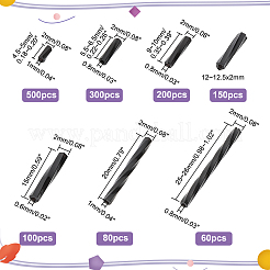 1390 Stück 7 Stile undurchsichtige Farben Glas Twist Stiftperlen&nbsp;GLAA-PH0002-68