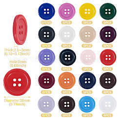 120pz 20 bottoni in resina a 4 fori a colori&nbsp;BUTT-TA0001-29B