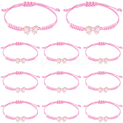Bracelet à maillons en alliage émaillé avec nœud papillon (24 pièce)&nbsp;BJEW-BM0001-03