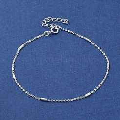 Facettierte Säule 925 Sterling Silber Ankerkette Armbänder für Damen&nbsp;BJEW-E101-01S-08