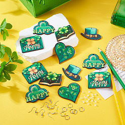DIY-Set für Holzohrringe zum St. Patrick's Day&nbsp;DIY-TA0009-17
