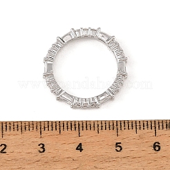 Messing-Mikro pflastern Zirkonia Fingerringe&nbsp;CU-CBA8D1E-01P