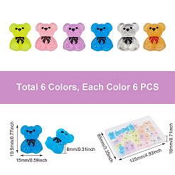 36 Stück 6 Farben Acryl Cabochons&nbsp;MRMJ-PJ0001-08