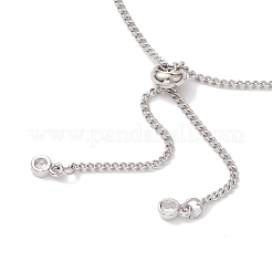 Braccialetto scorrevole con catena a maglie in acciaio inossidabile 304 anti-ossidazione&nbsp;AJEW-JB01244-02