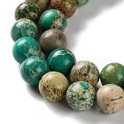 Gefärbte natürliche Regalit/Imperial Jaspis/Meeressediment Jaspis Perlen Stränge&nbsp;X-G-B124-C01-10