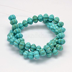 Chapelets de perle en turquoise synthétique teinte&nbsp;G-M148-06-D