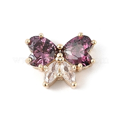 Pendentifs avec zircon cubiques à micro-pavés en laiton&nbsp;KK-K297-25G