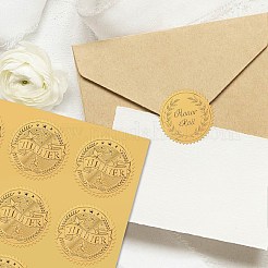 34 feuille d'autocollants en relief en feuille d'or auto-adhésive&nbsp;DIY-WH0509-074