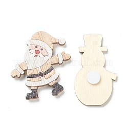 Decoraciones colgantes de madera con tema navideño&nbsp;HJEW-P010-07