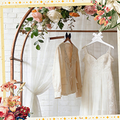 2 Stück hölzerner Hochzeitskleiderbügel&nbsp;AJEW-GA0010-43