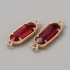 Verbinder-Charms aus vergoldetem Messing mit Pavé-Glas&nbsp;FIND-WH0110-728G-09