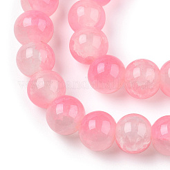 Perles de verre imitation jade à craqueler&nbsp;DGLA-T003-10mm-02