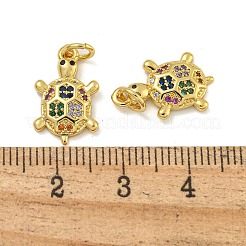 Porte micro ouvrent pendentifs zircone cubique en laiton de placage&nbsp;KK-I718-04G