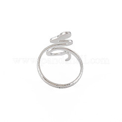 Anello polsino aperto a forma di serpente in acciaio inossidabile 304 per donna&nbsp;X-RJEW-S405-160P