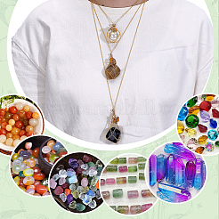 6 collier de poche en macramé réglable en acier inoxydable 304&nbsp;NJEW-PH01581