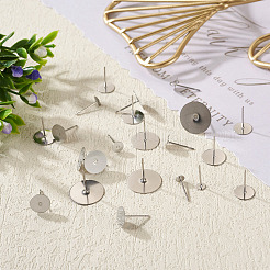 400 pieza de accesorios para pendientes de acero inoxidable 304 de tamaño 8&nbsp;STAS-CD0001-31