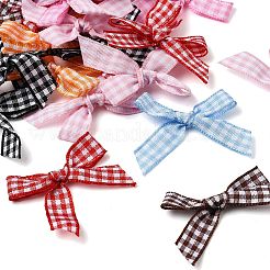 Polyester-Schleife mit aufnähbarem Gittermuster&nbsp;DIY-C085-06