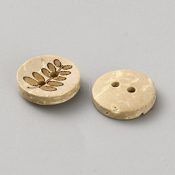 Kokosnussschalenknöpfe&nbsp;BUTT-WH0061-04C