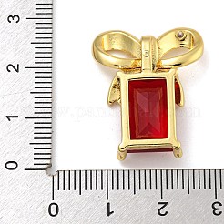Porte micro ouvrent pendentifs zircone cubique en laiton de placage&nbsp;KK-I718-14G-03