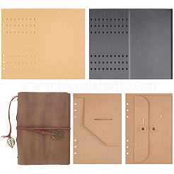 Rechteckiges Fotoalbum aus Kunstleder mit Legierungselementen&nbsp;AJEW-WH20006-475A