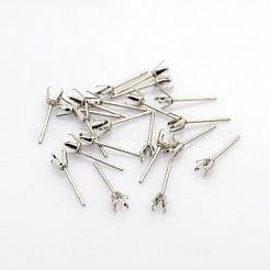 Anlaufgeschützte Ohrstecker-Beschläge aus Edelstahl 304&nbsp;STAS-N036-04B