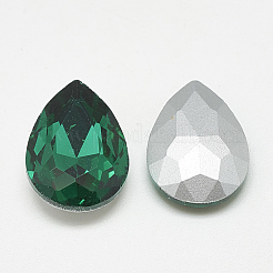 Cabujones de cristal con rhinestone&nbsp;RGLA-T081-7x10mm-15