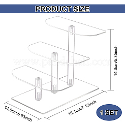3-stöckige Acryl-Actionfigurenständer&nbsp;ODIS-WH0026-30