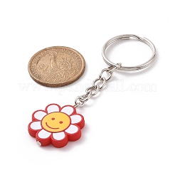 Schlüsselanhänger mit Blumen-Acryl-Anhänger&nbsp;KEYC-JKC00428-02