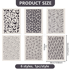 6 Stück 6 Stile Papier-Keramik-Aufkleber&nbsp;DIY-BC0015-05