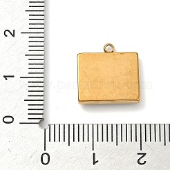 Breloques en émail en acier inoxydable 304&nbsp;STAS-I359-02G-04