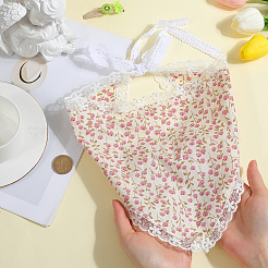 Dreieckige Bandanas mit Blumendekor aus Spitze&nbsp;OHAR-WH20005-08B
