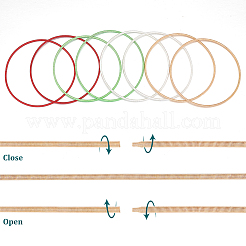 40 Stück 4 Stile Stahldraht Runde Schlangenkette Stretch-Armbänder Set&nbsp;BJEW-BC0001-20