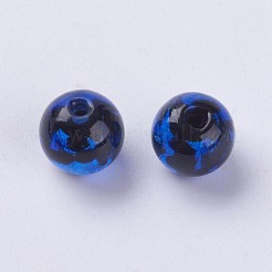 Perline murano con foglia argento fatto a mano&nbsp;LAMP-J089-Q07