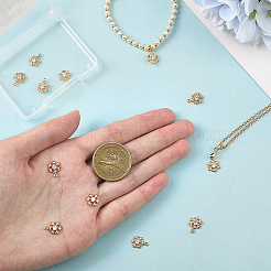 12 Stk. Messing Micro Pave klar Zirkonia Charms&nbsp;KK-BBC0021-53