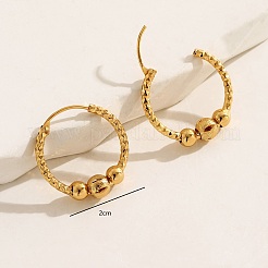 Orecchini a cerchio tondi in ottone da donna&nbsp;QH7304