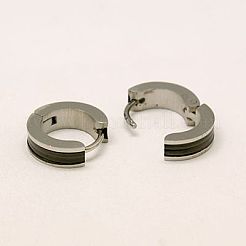Mode 304 Edelstahl Huggie Creolen&nbsp;EJEW-G124-M18