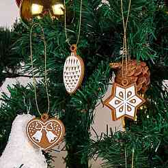 Weihnachtsmotiv-Anhängeranhängungen des Weihnachtsthemas&nbsp;HJEW-SZ0001-05