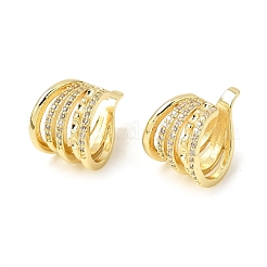 Orecchini da donna con polsino in ottone con micro pavé di zirconi cubici&nbsp;CU-CBAE7DF-25G